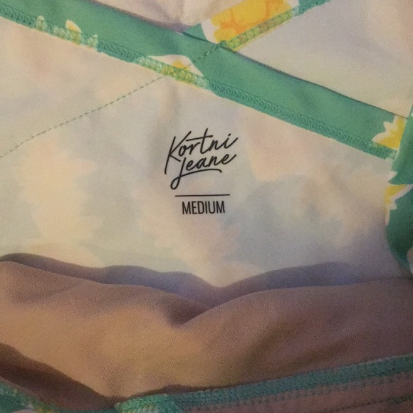 NWOT teal pineapple M odd the shoulder (OTS) - Picture 2 of 3